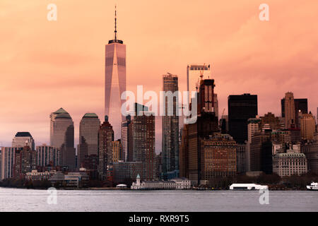 Novembre 2018 - New York City Sunset Foto Stock