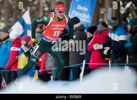 Il 10 marzo 2019, Svezia, Östersund: Biathlon: World Championship, pursuit 12,5 km, uomini. Benedikt Doll dalla Germania in azione. Foto: Sven Hoppe/dpa Foto Stock