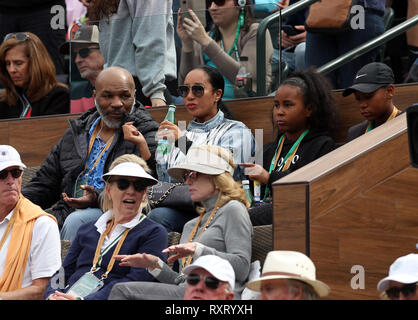 Indian Wells, California, Stati Uniti d'America. 10 Mar 2019.Mike Tyson il giorno 10 del BNP Paribas Open a Indian Wells Tennis Garden il 10 marzo 2019 in Indian Wells, California Persone: Mike Tyson Credito: tempeste Media Group/Alamy Live News Foto Stock