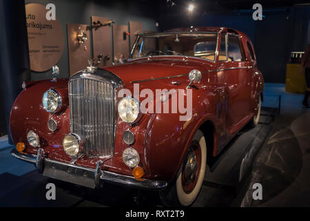 RIGA, Lettonia-Febbraio 18, 2019: 1946 Bentley nella riga Motor Museum Foto Stock