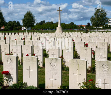 Nella foto è un cimitero di guerra in Belgio. Foto Stock