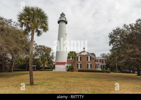 San Simons Lighthouse Georgia USA Foto Stock