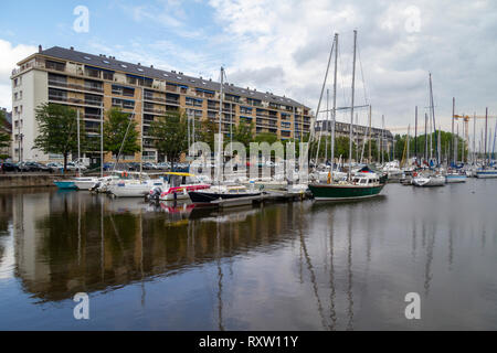 Vista generale del Port de Plaisance di Caen, in Normandia, Francia. Foto Stock