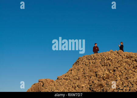 Foto con vista panoramica della Graciosa isola. Mirador del Rio Lanzarote. Spagna Foto Stock