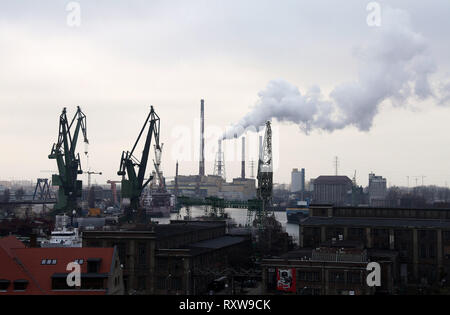 Cantieri di Danzica in Polonia settentrionale Foto Stock