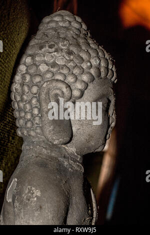 Calcestruzzo testa di Buddha Foto Stock