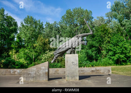 Gedenkstaette fuer die Interbrigadisten im Spanischen Buergerkrieg,, parco Volkspark Friedrichshain di Berlino, Deutschland Foto Stock