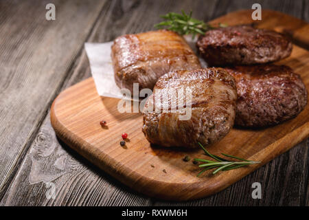 Costolette fritte con spezie Foto Stock