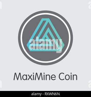 MXM - Maximine moneta. Il logo di denaro o emblema di mercato. Illustrazione Vettoriale