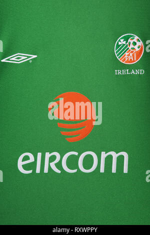 Close up della Repubblica di Irlanda FIFA World Cup 2002 kit. Foto Stock
