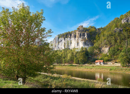 Il resort Rathen dell'Elba montagne di arenaria nella Svizzera sassone Foto Stock