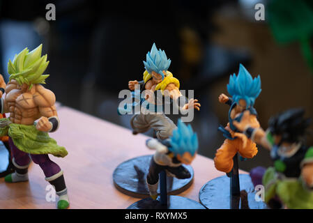 Dragon Ball Z animazione giapponese carattere figure sul display a Cosplay evento,Cebu City, Filippine Foto Stock