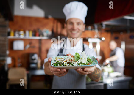 Chef Piatto di presentazione Foto Stock