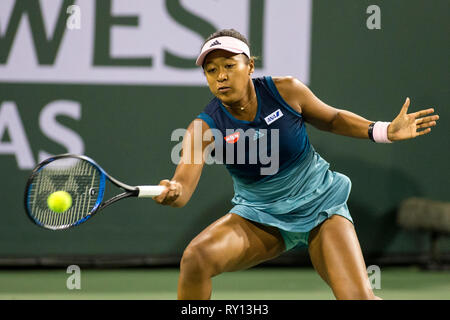 Indian Wells, California, Stati Uniti d'America. 9 Mar, 2019. Naomi Osaka (JPN) sconfisse Kristina Mladenovic (FRA) 6-3, 6-4 al BNP Paribas Open a Indian Wells Tennis Garden di Indian Wells, California. © Mal Taam/TennisClix/CSM/Alamy Live News Foto Stock