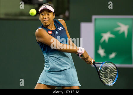 Indian Wells, California, Stati Uniti d'America. 9 Mar, 2019. Naomi Osaka (JPN) sconfisse Kristina Mladenovic (FRA) 6-3, 6-4 al BNP Paribas Open a Indian Wells Tennis Garden di Indian Wells, California. © Mal Taam/TennisClix/CSM/Alamy Live News Foto Stock