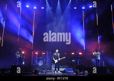 Glasgow, Regno Unito. Decimo Mar, 2019. Hunter Hayes suona presso il paese di Country Music Festival di Idro Arena di Glasgow. Credito: Colin Fisher/Alamy Live News Foto Stock