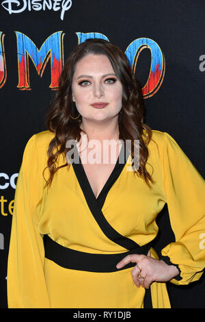 Los Angeles, Stati Uniti d'America. Undicesimo Mar, 2019. LOS ANGELES, CA. Marzo 11, 2019: Lauren cenere a la premiere mondiale di 'Dumbone' al El Capitan theater. Credito Foto: Paul Smith/Alamy Live News Foto Stock