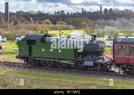 Esat Lancashire ferrovia a vapore a molla gala 2019. Foto Stock