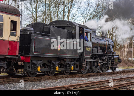 Esat Lancashire ferrovia a vapore a molla gala 2019. Foto Stock