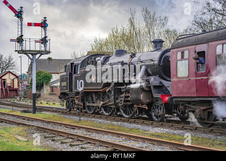 Esat Lancashire ferrovia a vapore a molla gala 2019. Foto Stock