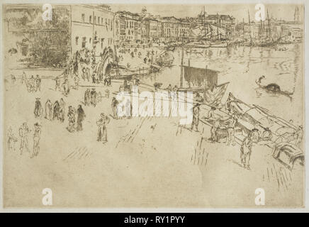 La Riva, n. 1, 1880. James McNeill Whistler (American, 1834-1903). Attacco Foto Stock