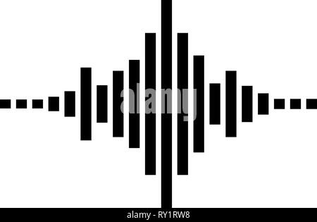 Nero onde sonore Illustrazione Vettoriale