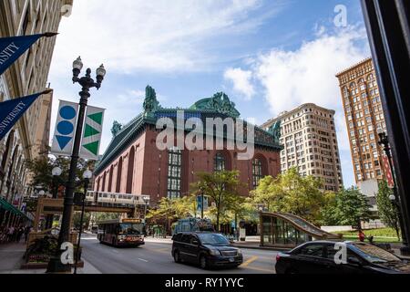 Harold Washington Library, Chicago, Illinois. Settembre, 2018 Foto Stock
