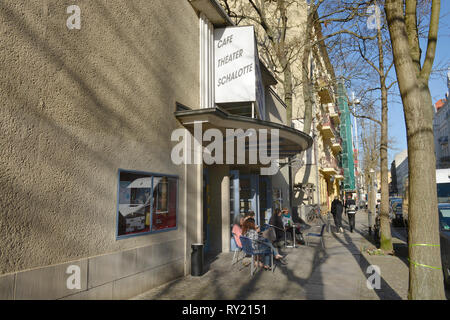 Cafe Teatro Schalotte, Behaimstrasse, Charlottenburg di Berlino, Deutschland Foto Stock