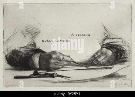 Le mani di incisione, 1865. Francis Seymour Haden (British, 1818-1910). Attacco Foto Stock