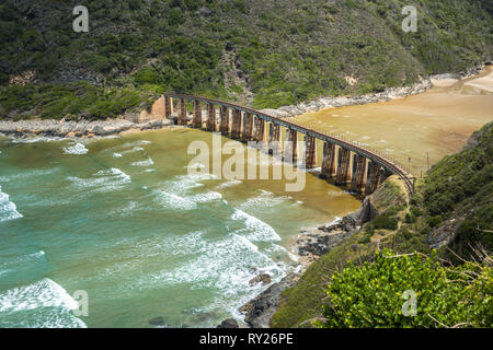 Kaaimans fiume ponte ferroviario, deserto, Garden Route, Sud Africa Foto Stock