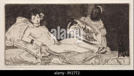Olympia, 1867. Edouard Manet (Francese, 1832-1883). Attacco Foto Stock
