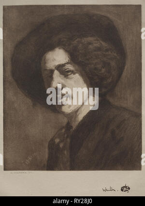 James McNeil Whistler. Henri Charles Guérard (Francese, 1846-1897). Attacco Foto Stock