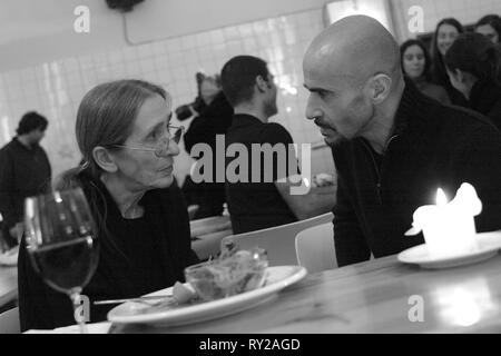 Germania, Essen, 24.11.2008: Pina Bausch in conversazione dopo un ballo di gala patto a Zollverein come parte del Festival Internazionale di Danza NRW 2, Deuts Foto Stock