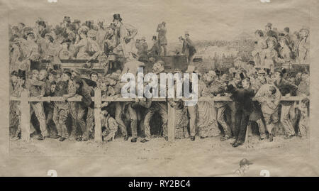 Una scena al Derby. Adlophe Lalauze (Francese, 1838-1906). Attacco Foto Stock