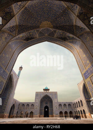 La Moschea Shah a Naqsh-e JAHAN Piazza a Isfahan, Iran, adottate nel gennaio 2019 prese in hdr Foto Stock