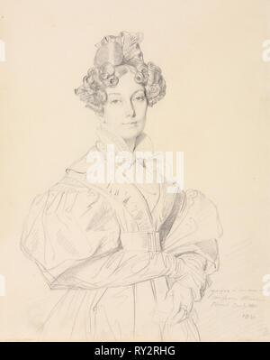 Madame Désiré Raoul-Rochette, 1830. Jean-Auguste-Dominique Ingres (Francese, 1780-1867). Grafite; foglio: 32.1 x 24 cm (12 5/8 x 9 7/16 in Foto Stock