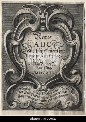 Nuovo opuscolo ABC, 1627. Lucas Kilian (Tedesco, 1579-1637). Incisione Foto Stock