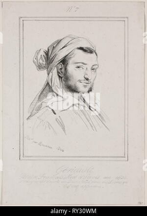 Theodore Gericault, 1824. Achille Devéria (Francese, 1800-1857). Litografia Foto Stock