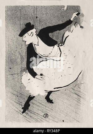 Le Café-concerto: Edmée Lescot, 1893. Henri de Toulouse-Lautrec (Francese, 1864-1901). Litografia Foto Stock