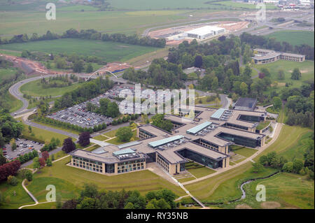 Vista aerea della Royal Bank of Scotland, complesso a Gogarburn al di fuori di Edimburgo. Foto Stock