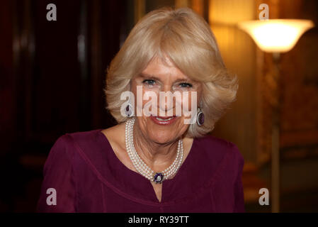 La duchessa di Cornovaglia presso l annuale Giornata del Commonwealth la ricezione a Marlborough House, la casa di al Segretariato del Commonwealth a Londra. Foto Stock