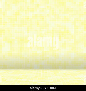 Dettaglio di oro giallo mosaici di Texture abstract mosaico ceramico ornato edificio. Abstract Seamless Pattern. Abstract in ceramica colorata pietre. Foto Stock