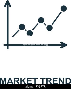 Trend di mercato e la relativa icona. Elemento creativo design dalla gestione del rischio raccolta di icone. Pixel mercato perfetto icona di tendenza per il web design, applicazioni software Illustrazione Vettoriale