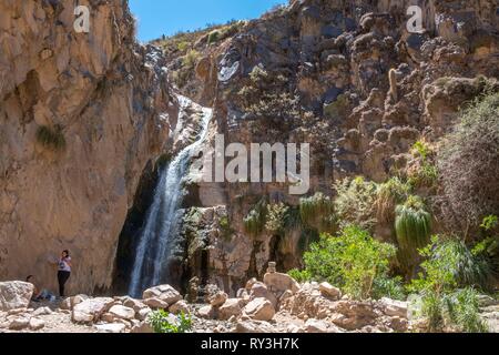 Argentina, provincia di Jujuy, Quebrada de Humahuaca elencati come patrimonio mondiale dall' UNESCO, Tilcara village, La Garganta del Diablo Foto Stock