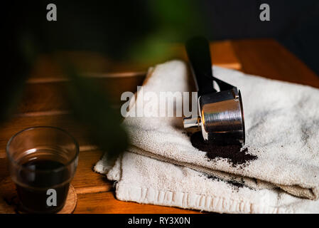 Macchina per il caffè e il caffè Grind Foto Stock