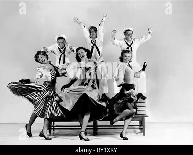GARRETT,SINATRA,MILLER,KELLY,MUNSHIN,VERA-Ellen, sulla città, 1949 Foto Stock
