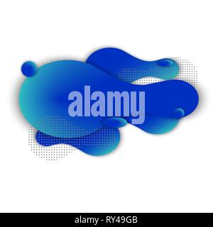 Di colore in astratto forma liquida. Il fluido gradiente dello sfondo Illustrazione Vettoriale