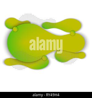 Di colore in astratto forma liquida. Il fluido gradiente dello sfondo Illustrazione Vettoriale