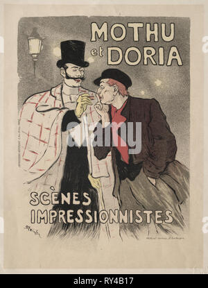 Mothu et Doria - Scènes impressionistes, 1893. Théophile Alexandre Steinlen (Swiss, 1859-1923). Litografia Foto Stock