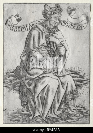 I Profeti: Geremia, c. 1470-75. Baccio Baldini (Italiano, c. 1436-1487). Incisione Foto Stock